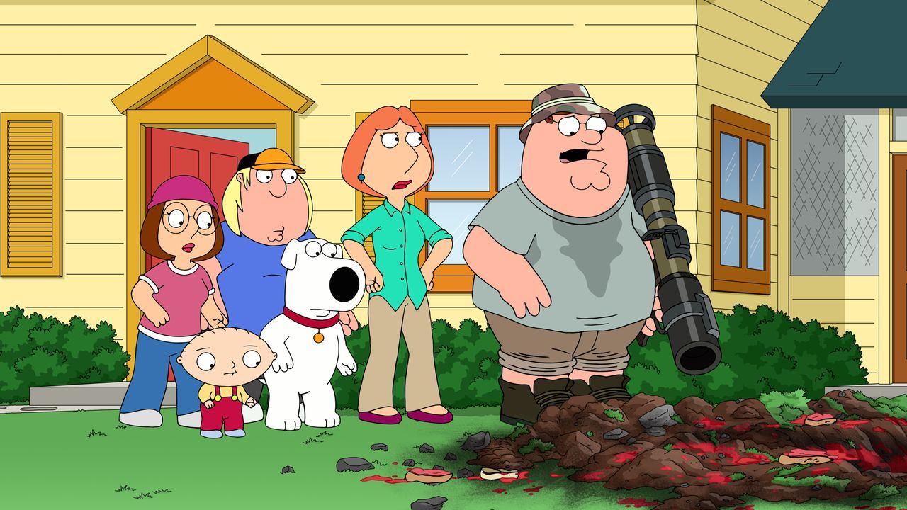 (v.l.n.r.) Meg Griffin; Stewie Griffin; Chris Griffin; Brian Griffin; Lois Griffin; Peter Griffin - Bildquelle: © 2021 20th Television. All rights reserved. 
