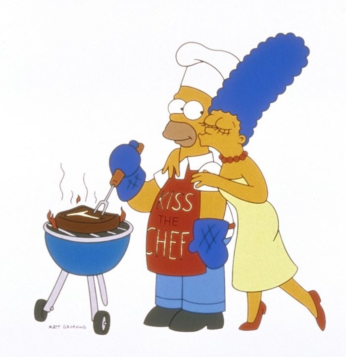 (9. Staffel) - Marge (r.) macht sich andauernd Sorgen um Homer (l.). - Bildquelle: und TM Twentieth Century Fox Film Corporation - Alle Rechte vorbehalten