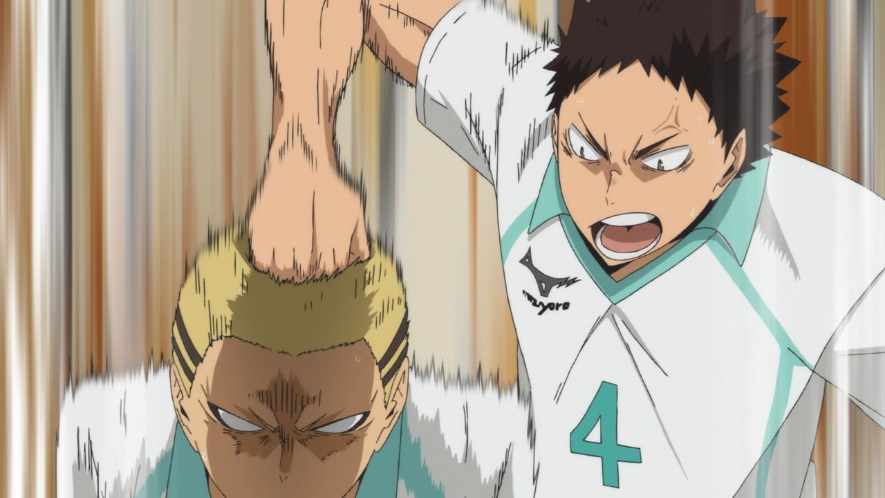 (v.l.n.r.) Kentaro Kyotani; Hajime Iwaizumi - Bildquelle: H. Furudate / Shueisha, >HAIKYU!! 2nd Season< Project, MBS  All Rights Reserved.
