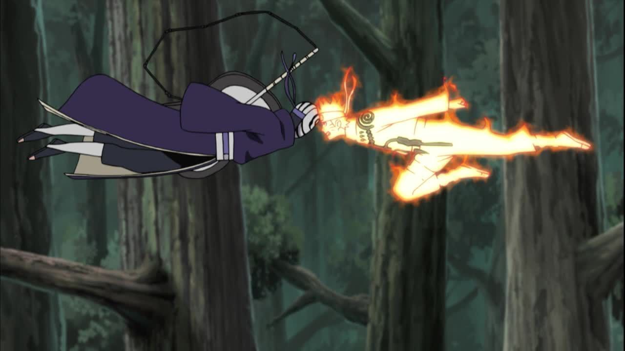 Naruto rammt Tobi