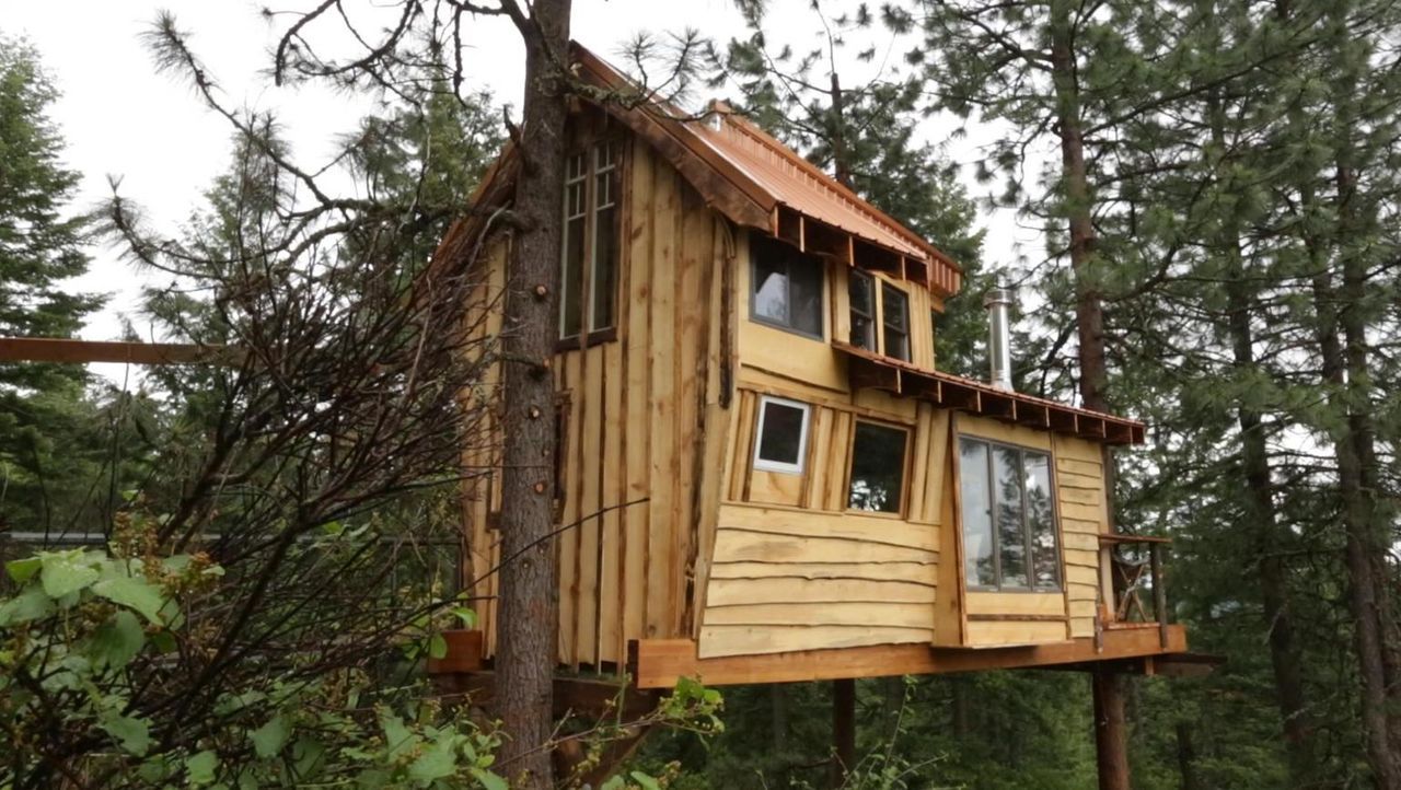 Für Andrew und Lynn reisen die Baumhaus-Experten wieder einmal durchs Land und bauen unter vollem Körpereinsatz ein atemberaubendes Baumhaus für ein... - Bildquelle: 2016,DIY Network/Scripps Networks, LLC. All Rights Reserved