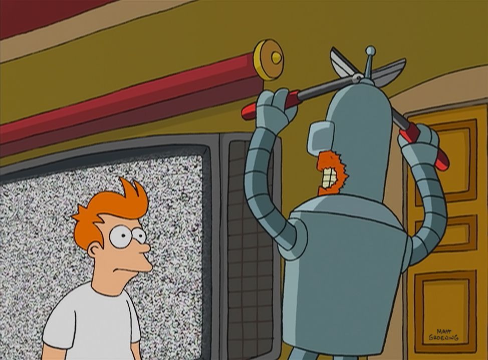 Fry (l.); Bender (r.) - Bildquelle: 1999 Fox and its related entities. All rights reserved.
