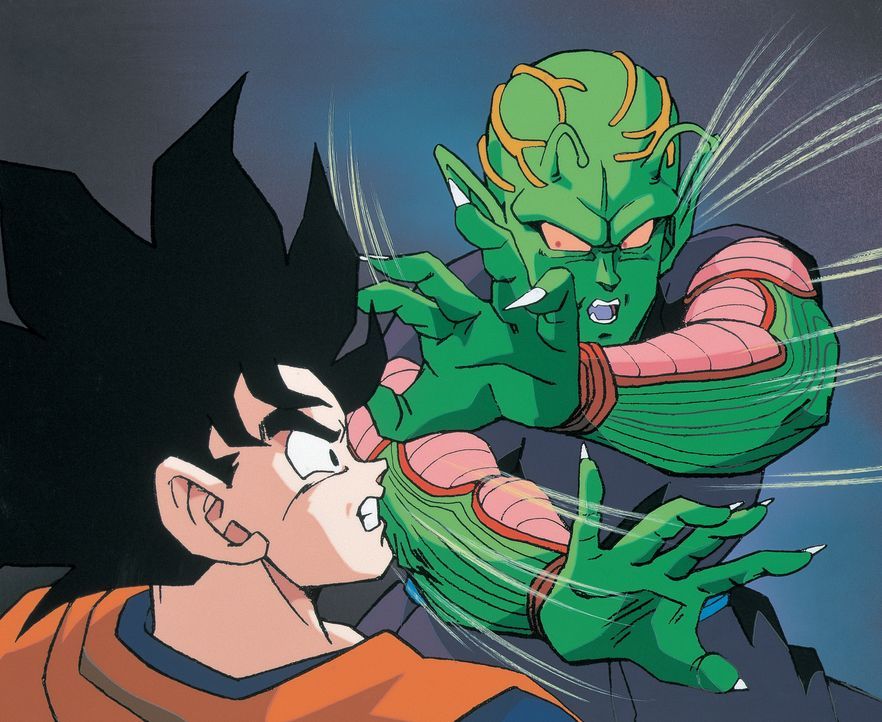(v.l.n.r.) Son Goku; Piccolo - Bildquelle: 1990 TOEI ANIMATION CO., LTD.