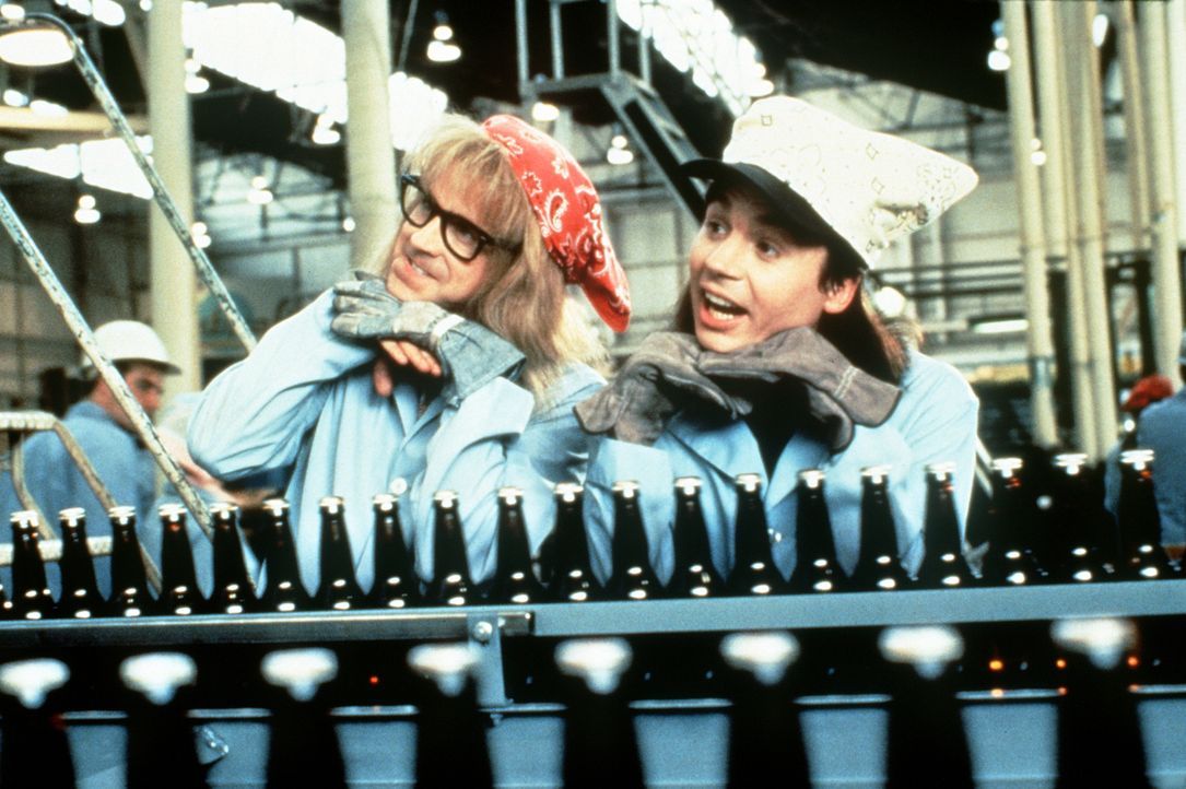 Wayne (Mike Myers, r.) und Garth (Dana Carvey, l.) haben verdammt viel Blödsinn im Kopf ... - Bildquelle: Paramount Pictures