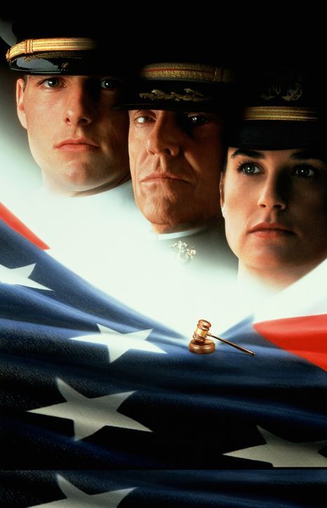 Lt. Daniel Kaffees (Tom Cruise, l.) und Lt. Cmdr. JoAnne Galloways (Demi Moore, r.) Ermittlungen führen bis zu Col. Nathan R. Jessep (Jack Nicholson... - Bildquelle: Columbia Pictures