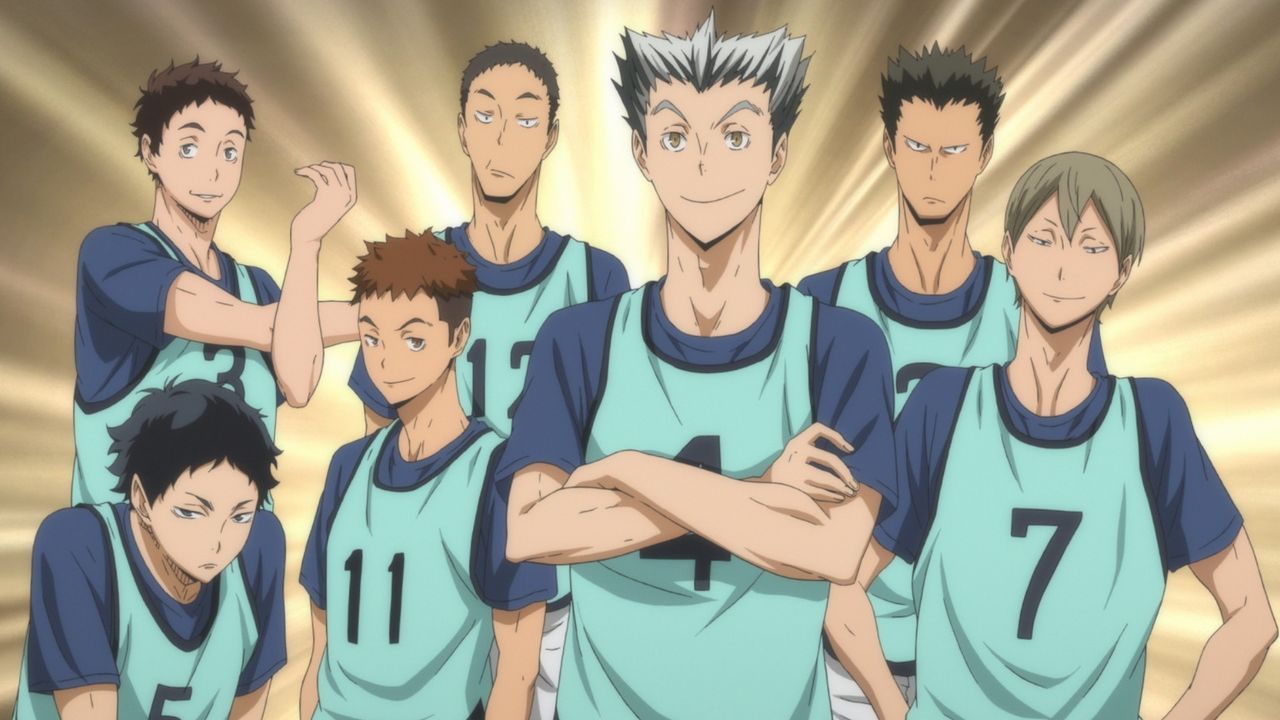 Volleyballteam der Fukurodani Akademie - Bildquelle: H. Furudate / Shueisha, "HAIKYU!! 2nd Season" Project, MBS  All Rights Reserved.