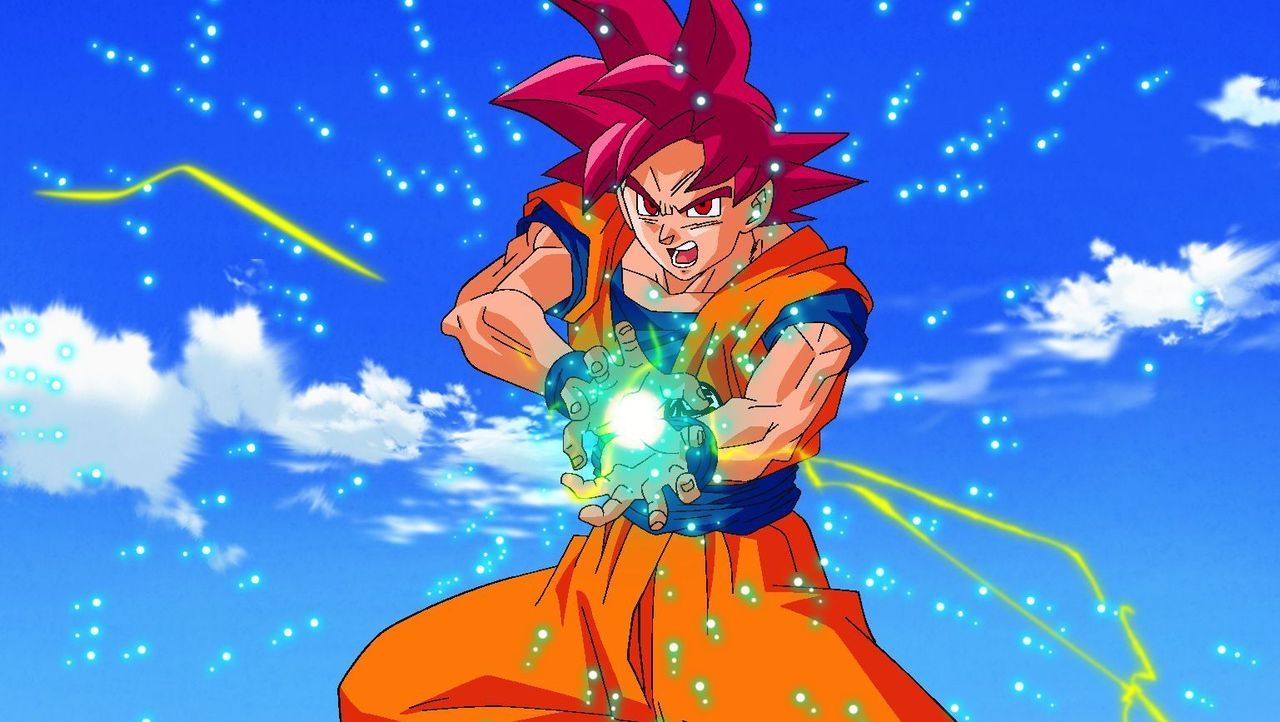 Zeig sie uns, Goku! Die Kraft des Super Saiyajin Gottes! - Bildquelle: © Bird Studio/Shueisha, Toei Animation