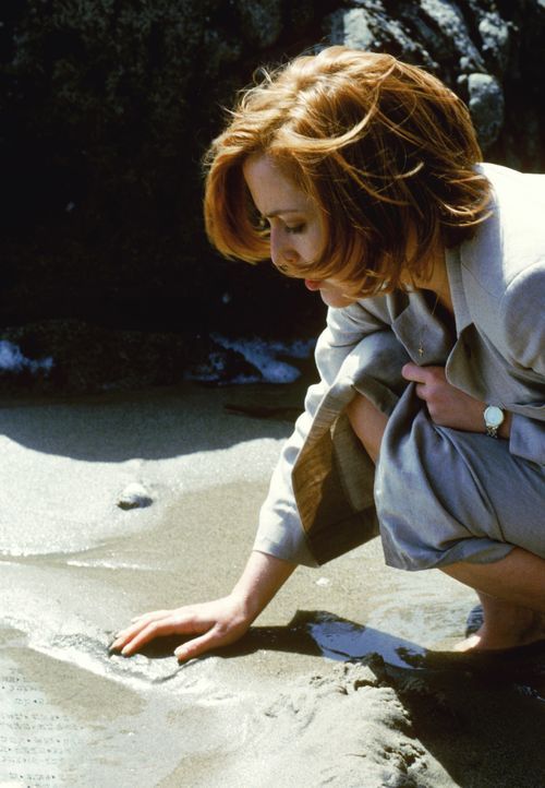Scully (Gillian Anderson) ist davon überzeugt, dass die Artefakte Fälschungen sind. Doch wird sie damit Recht behalten? - Bildquelle: 1998-1999 Twentieth Century Fox Film Corporation.  All rights reserved.