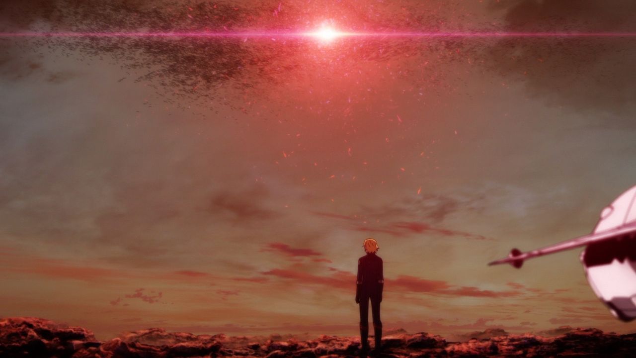 Aufblitzender Lichtstrahl! Das Leuchten der Wellenkanone - Bildquelle: S.NISHIZAKI/VOYAGER ENTERTAINMENT/STAR BLAZERS 2202 PRODUCTION COMMITTEE