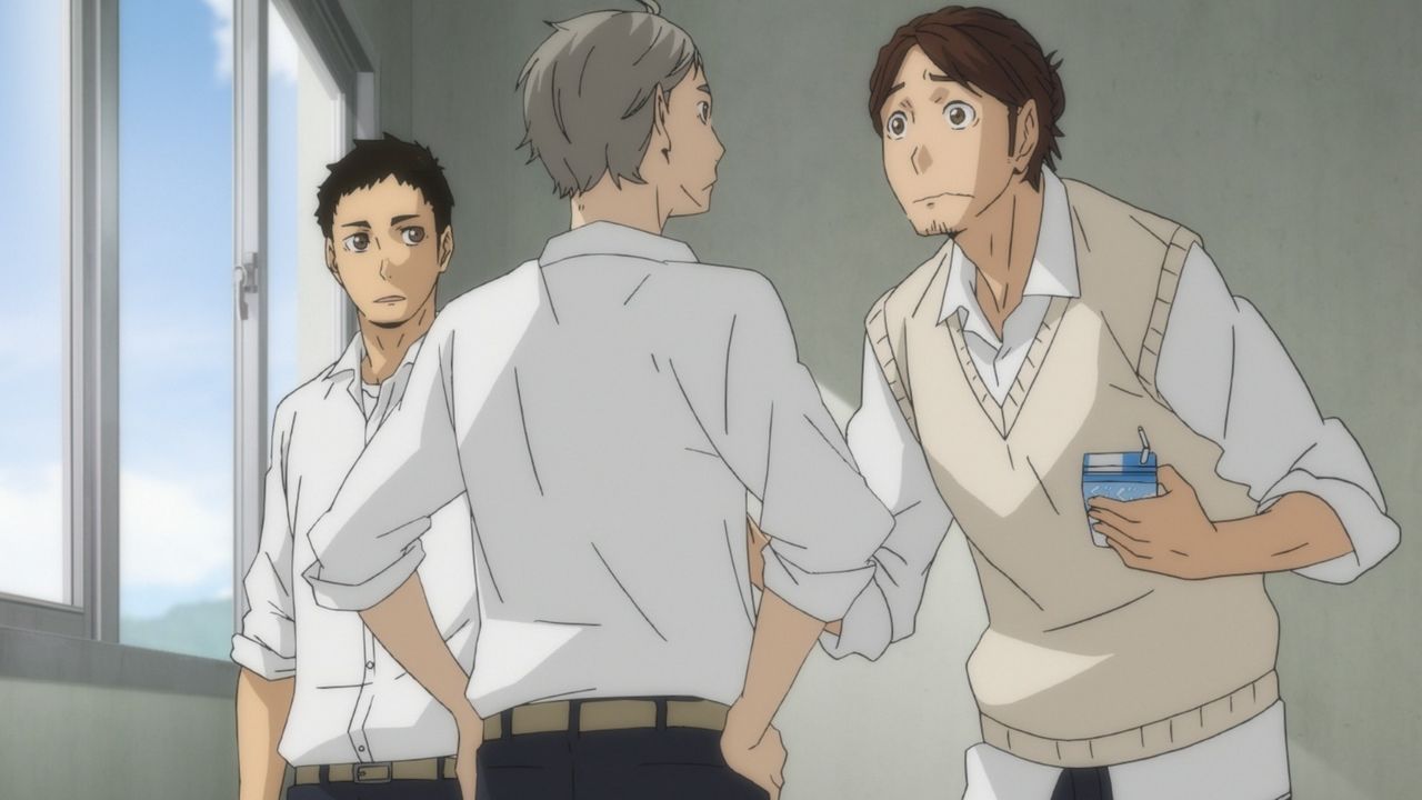 Daichi Sawamura (l.); Koshi Sugawara (M.); Asahi Azumane (r.) - Bildquelle: H.Furudate / Shueisha,"Haikyu!!?Project, MBS