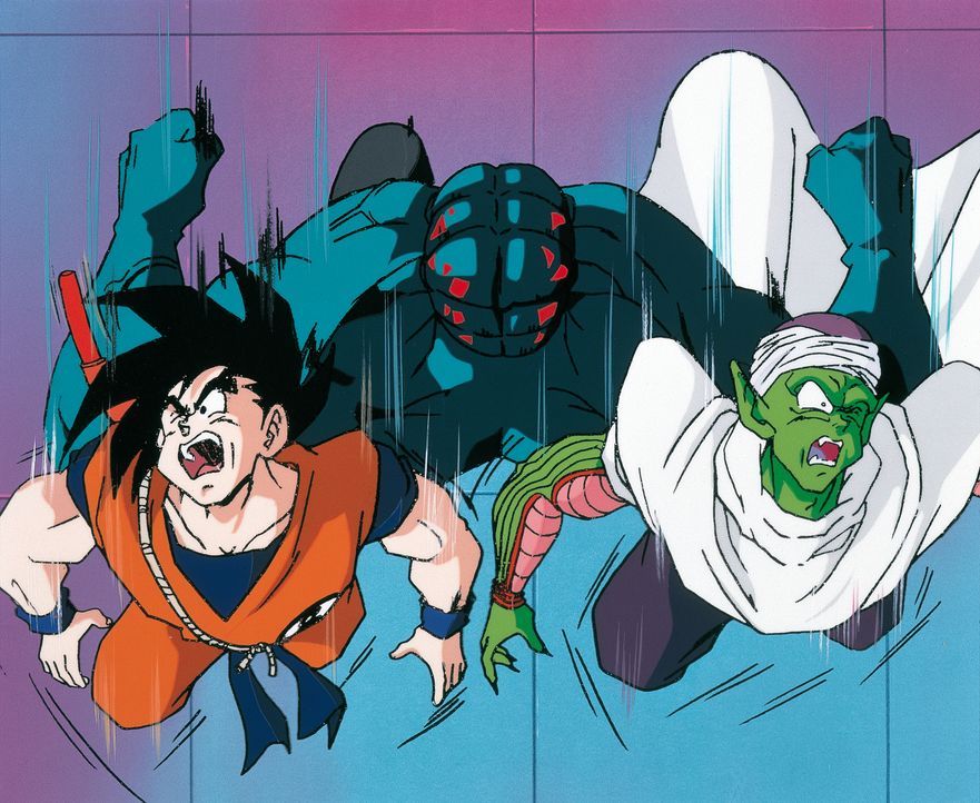 (v.l.n.r.) Son Goku; Piccolo - Bildquelle: 1989 TOEI ANIMATION CO., LTD