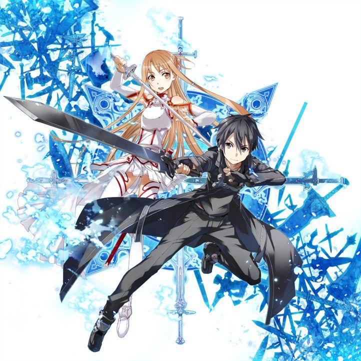 (1. Staffel) - In der virtuellen Welt von Calibur wollen Asuna (l.), Kazuto alias Kirito (r.) und einige ihrer SAO-Freunde das legendäre Schwert Exc... - Bildquelle: REKI KAWAHARA/ASCII MEDIA WORKS/SAO Project