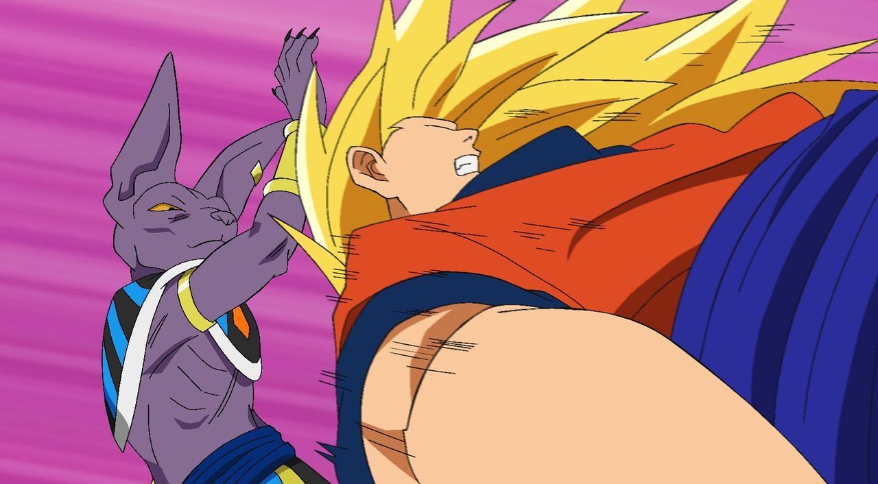 Entscheidungskampf auf Meister Kaios Planet! Beerus gegen Goku! - Bildquelle: © Bird Studio/Shueisha, Toei Animation
