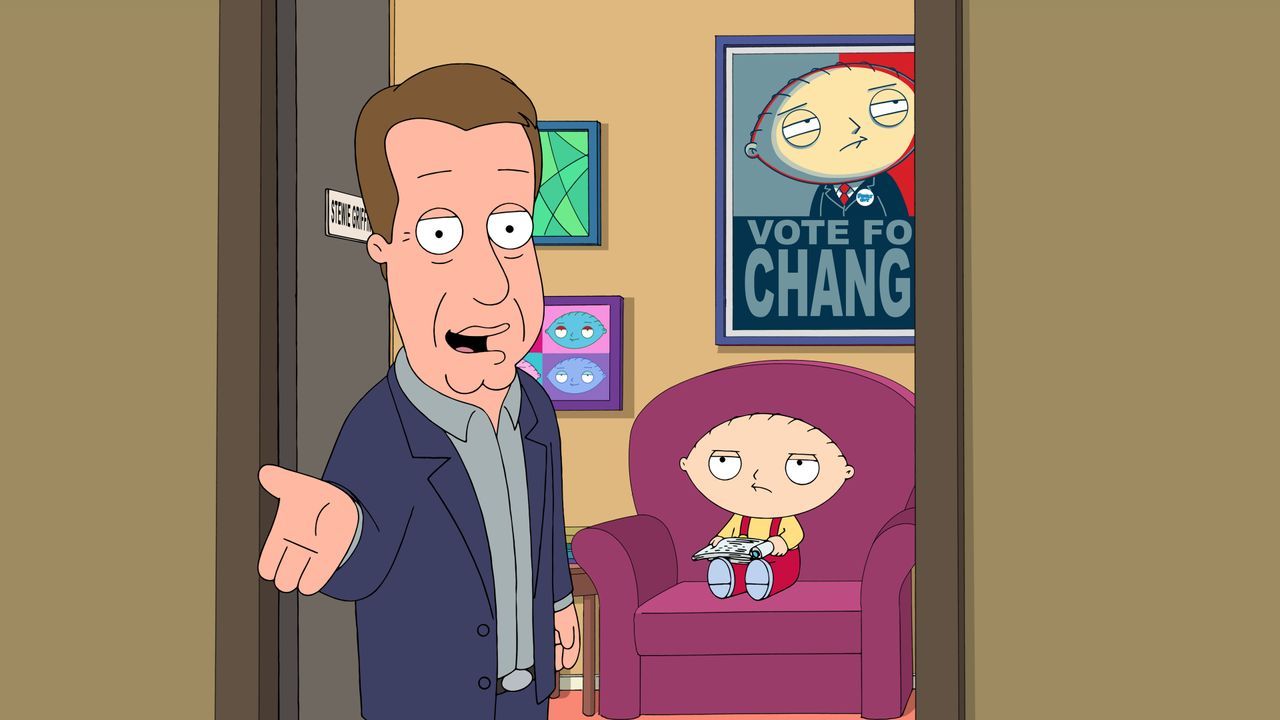 Das passt Stewie (r.) gar nicht: Schauspieler James Woods (l.) gewährt einen Blick hinter die Kulissen der "Family Guy" Serie. - Bildquelle: 2016-2017 Fox and its related entities. All rights reserved.