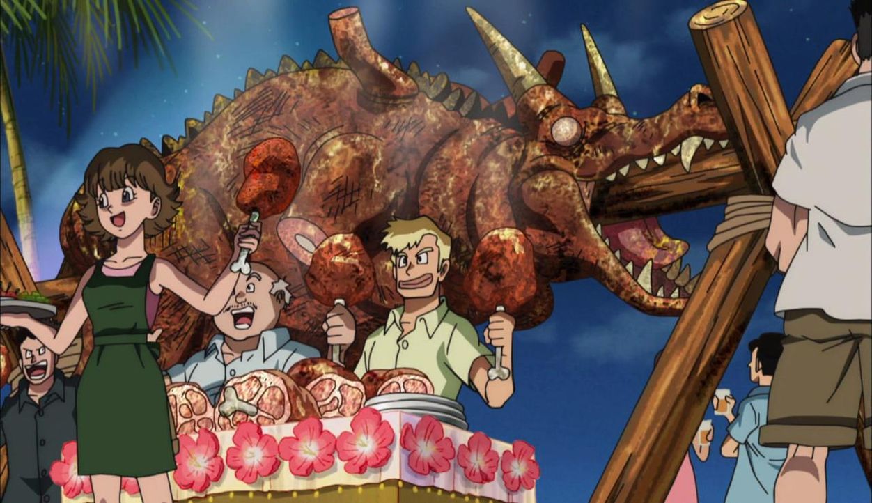 Lecker, Dinosaurier am Spieß! - Bildquelle: BIRD STUDIO/SHUEISHA, TOEI ANIMATION